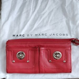 Marc by Marc Jacobs Red Leather Large Wallet